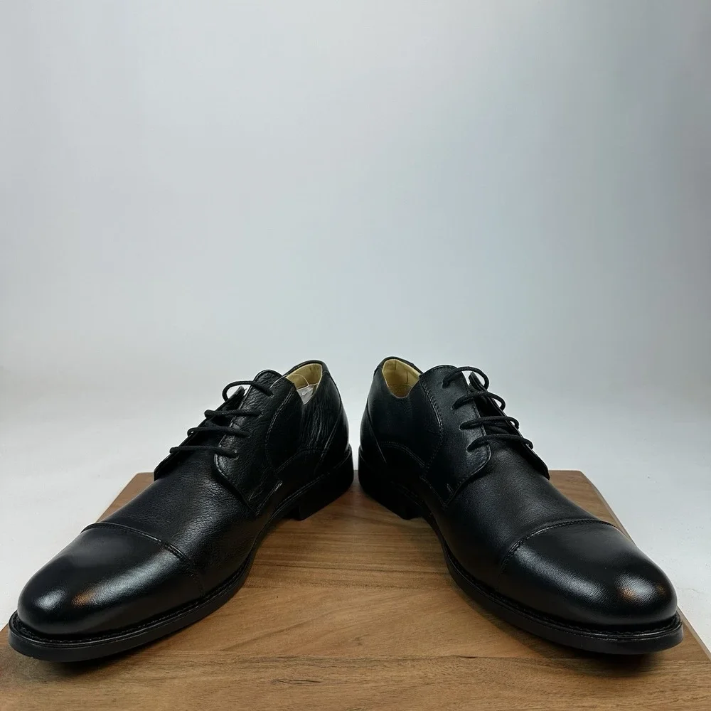 New Mens Belvedere Duke Cap Toe Oxfords Leather Black Dress Shoes Size 14 D‎